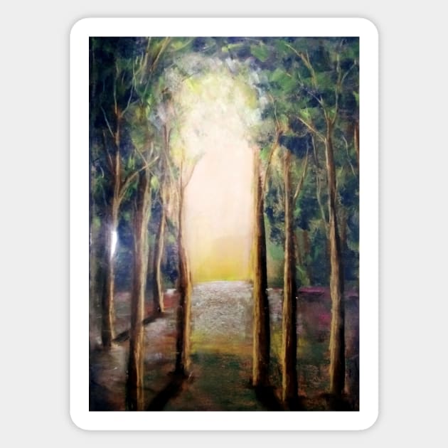 Landscape sunrise in forest Sticker by SunilAngra